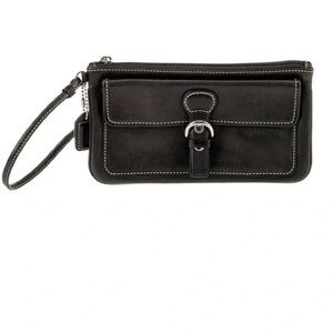 Coach Vintage Bleecker black leather wristlet